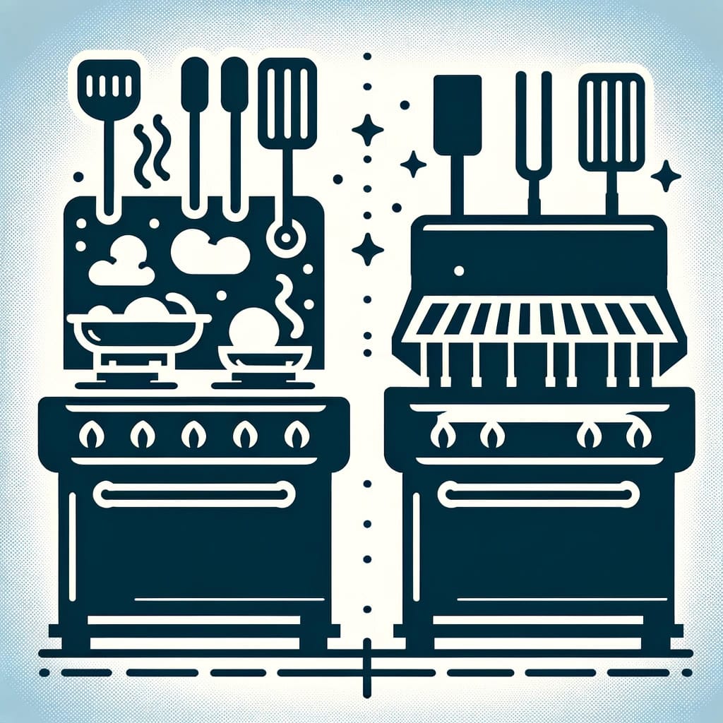 fourneaux de cuisine professionnelle