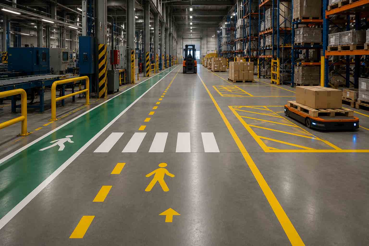 exemple de marquage au sol industriel